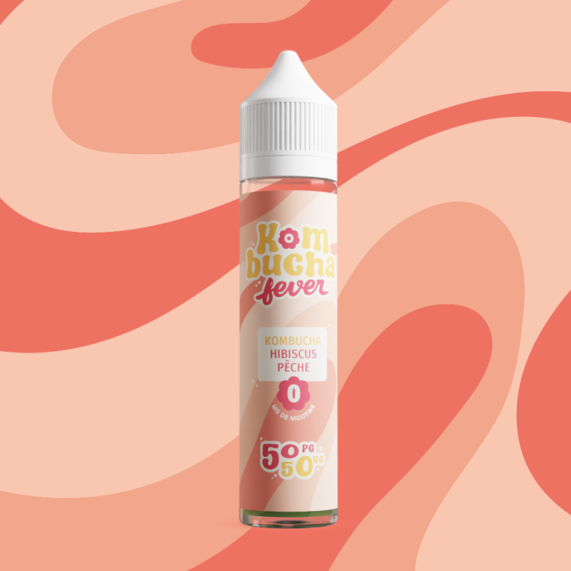 Kombucha Hibiscus Pêche 50ml - Kombucha Fever